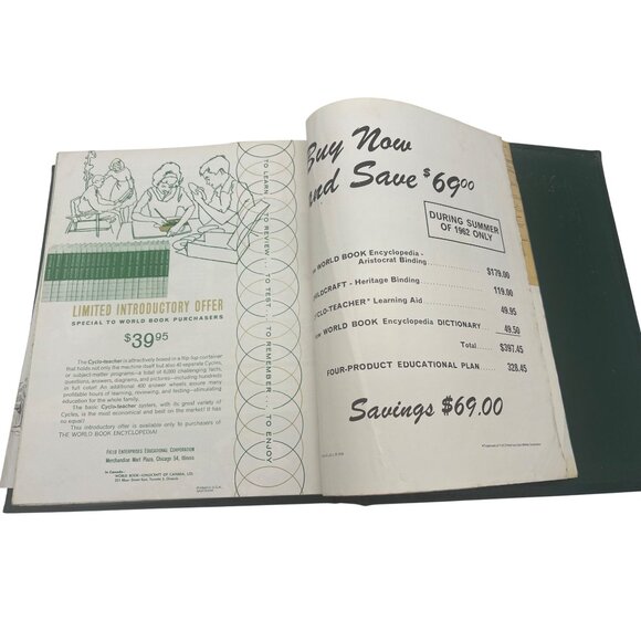 1962 World Book Encyclopedia Salesman Sample Binder w/ Ephemera - Picture 11 of 13